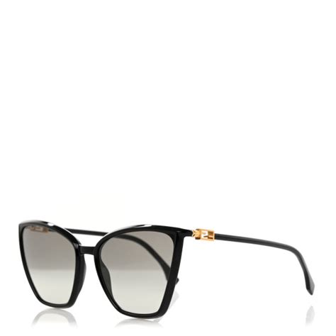 fendi 0433|FENDI Acetate Cat Eye Sunglasses FF 0433/G/S Black.